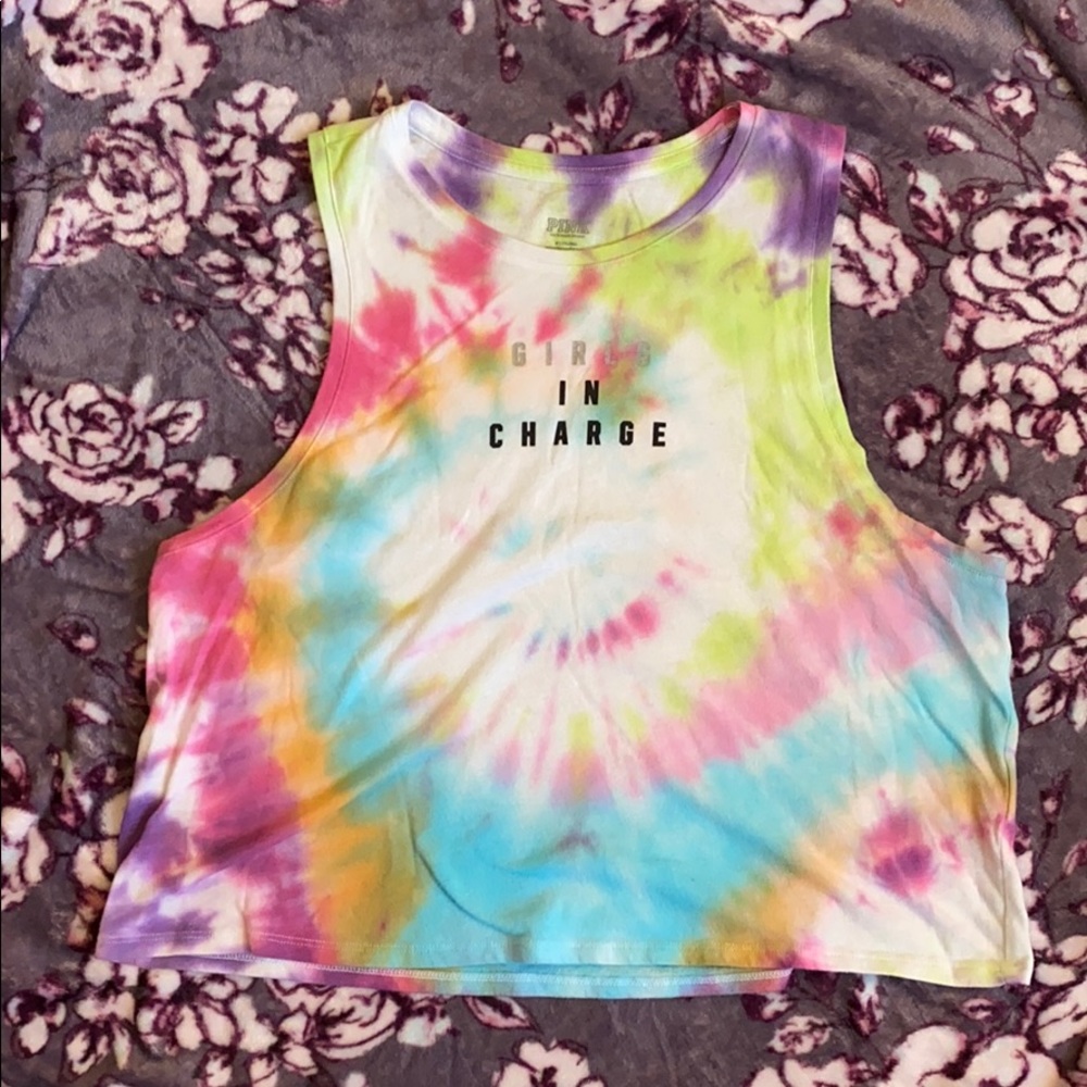 Hand Dyed VS PINK “Girls in Charge” Tank